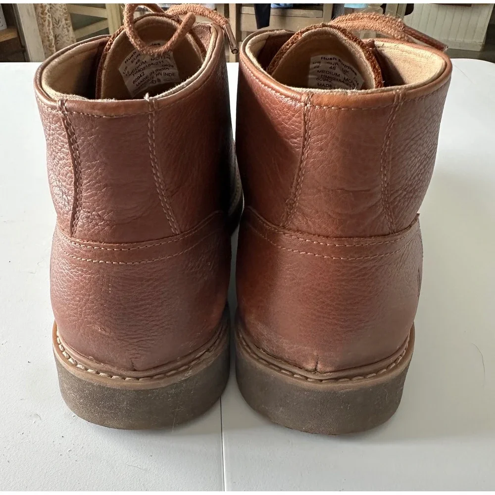 Hush Puppies Men Brown Leather Chukka Boots Bounce HM02154-211 Size 12